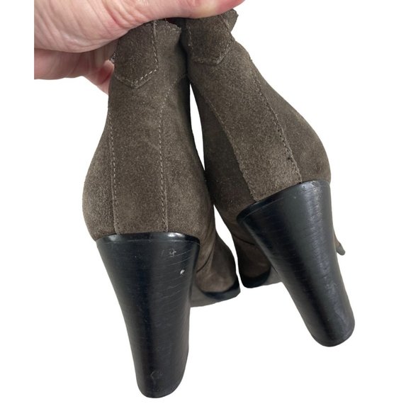 Marc Fisher Ltd. Womens Mallory Mid Heel Ankle Booties Green‎ Gray Suede 8.5M - Picture 5 of 9